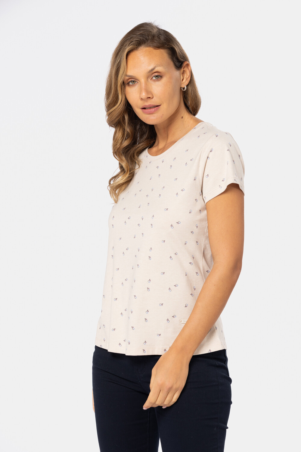 REMERA ESTAMPADA Beige