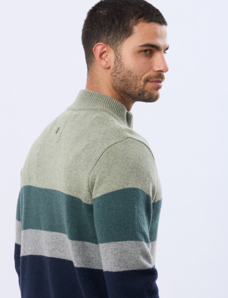 BUZO TEJIDO A RAYAS Azul