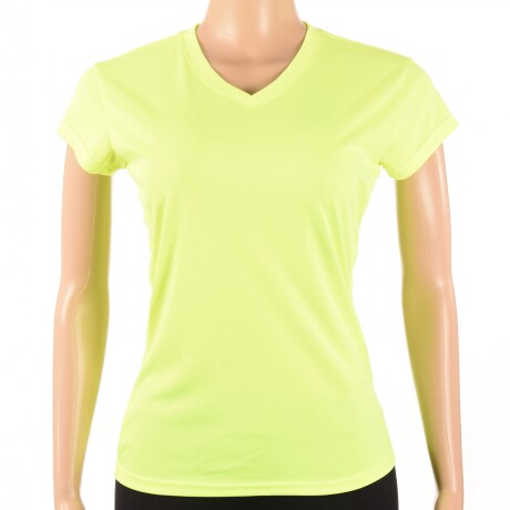 Camiseta Dry Fit Dama Amarillo fluo