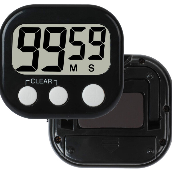 Timer Reloj de Cocina Magnético Digital Negro