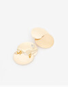 Aros Colgantes Largos Metal Aros Chapones De Metal - Dorado