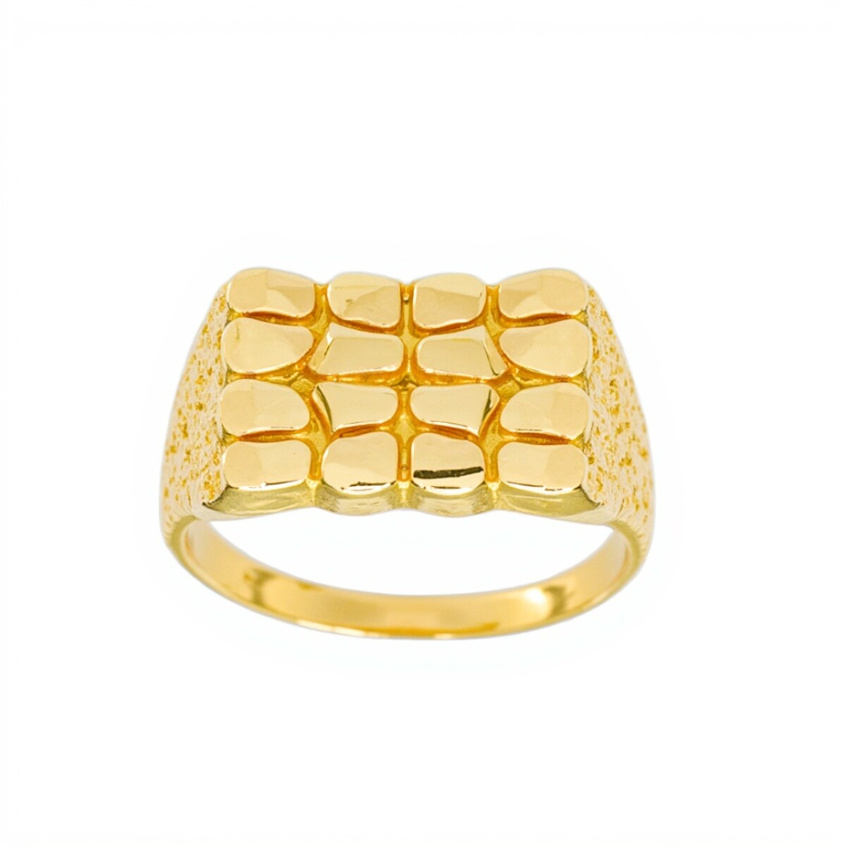 Anillo Labrado-Oro bajo-Sin Piedra-AN8197 - sinpiedra 