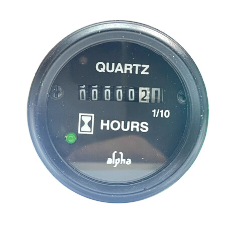 INSTRUMENTO RELOJ MEDIDOR - CUENTA HORAS 9-30V 52MM ALPHA INSTRUMENTO RELOJ MEDIDOR - CUENTA HORAS 9-30V 52MM ALPHA