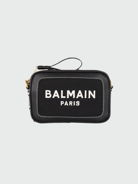 Balmain - Cartera bandolera confeccionado en lona y cuero B-Army 0