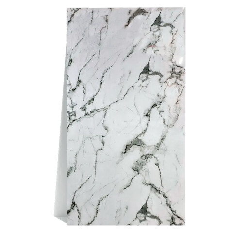 Pack x5 Placa PVC Símil Mármol 2,44x1,22m 3mm Resistente Variante Mármol Blanco Gris