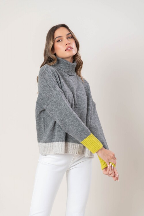 Sweater en lana Cashmere Gris