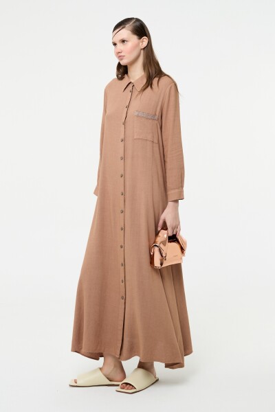 CAMISA LARGA Marron