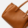 Shopper Erin en efecto cuero graneado Tabaco
