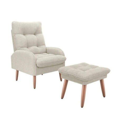 POLTRONA + 1 PUFF NANTES B-492 BLANCO POLTRONA + 1 PUFF NANTES B-492 BLANCO