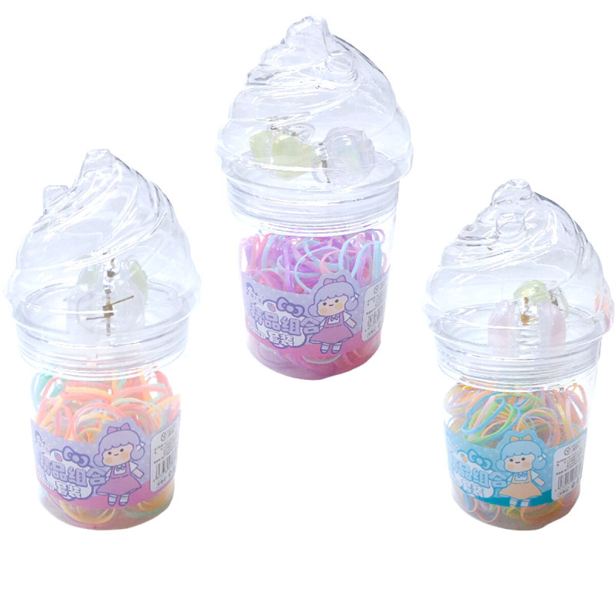 Colitas y broches pinzas 2pcs para el cabello en frasco - Colitas Y Broches Pinzas 2pcs Para El Cabello En Frasco 