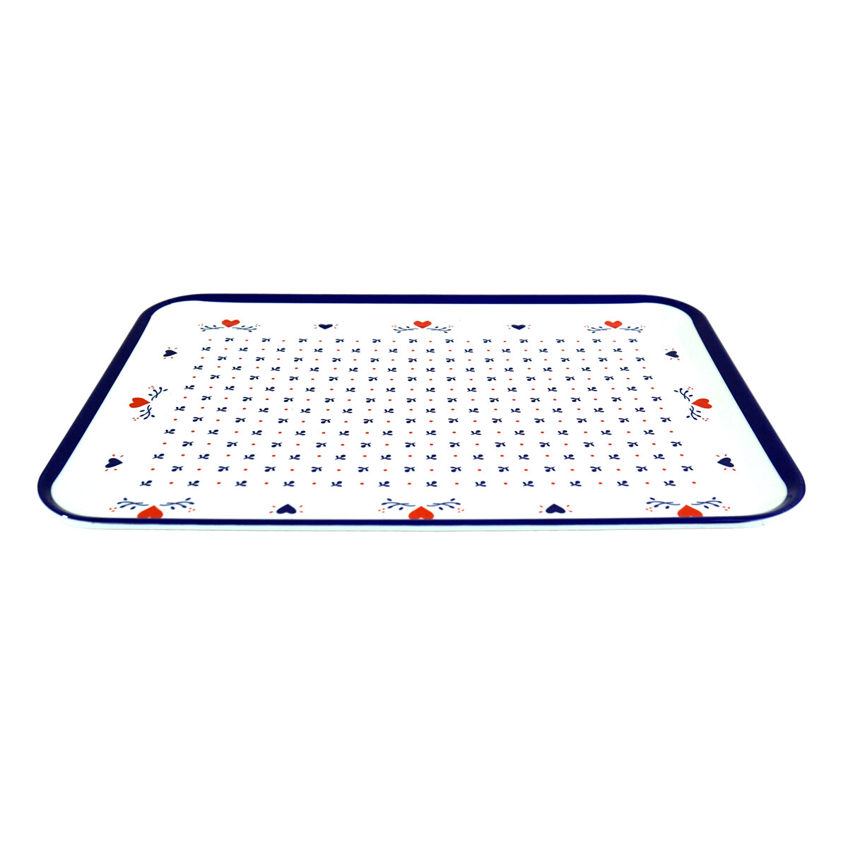 BANDEJA RECTANGULAR MELAMINA LINEA CORAZON 30.5X21.8X1.5CM 210GR 