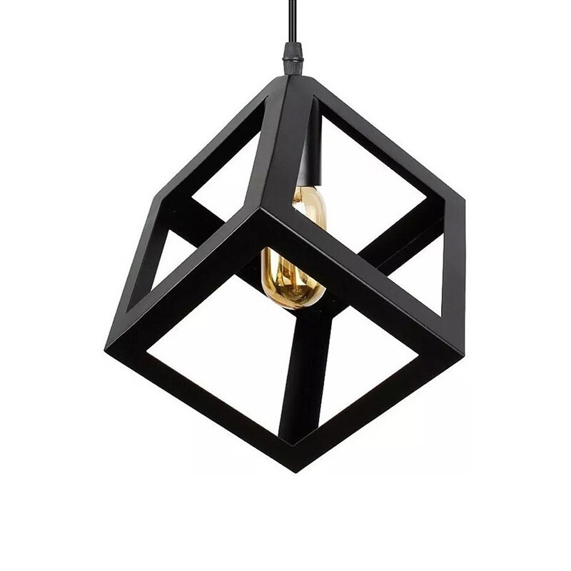 ACDIC Lámpara de techo Colgante Cube Negro