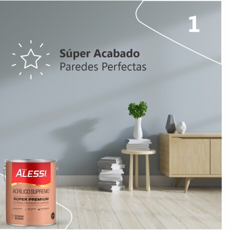 Látex Acrílico Super Premium Blanco Mate 18L Alessi Látex Acrílico Super Premium Blanco Mate 18L Alessi