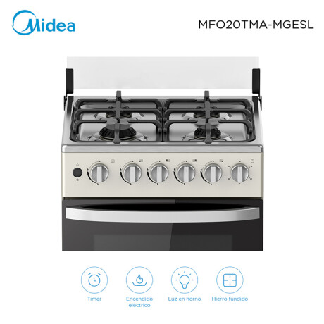 Cocina a Gas Midea MFO20TMA-MGESL Inox