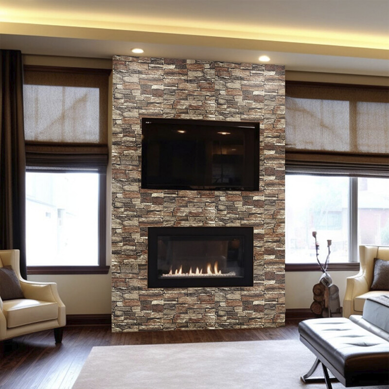 Set x10 Placa De Revestimiento simil piedra GRANITO RÚSTICO OXIDO