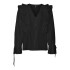 VMKAUSA FRILL LS TOP WVN GA BLACK