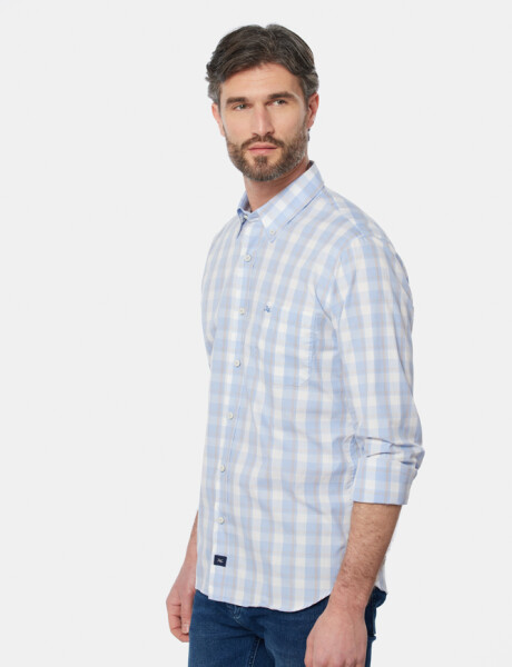 CAMISA SPORT A CUADROS Azul