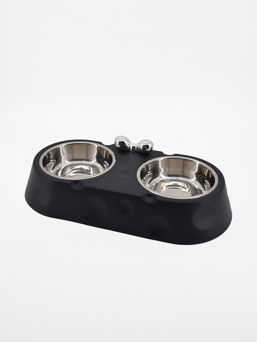 PLATO DOBLE ALUMINIO - NEGRO 