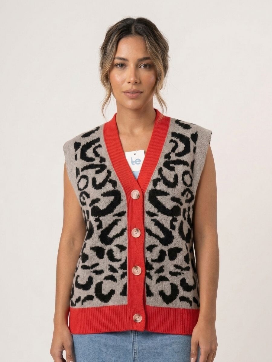 Chaleco Print - Rojo 