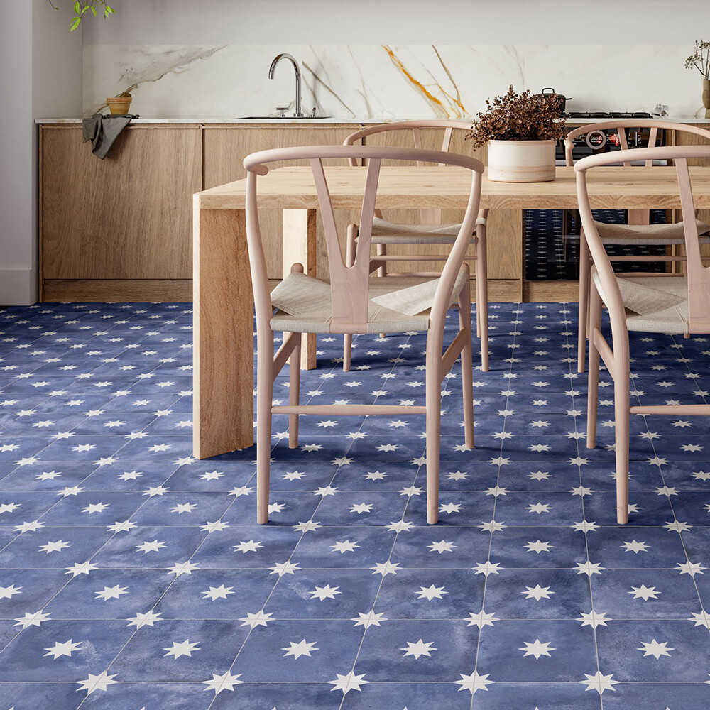 PORCELANATO DECORADO STAR NAVY 44 "A" 44.2X44.2 CM Porcelanato Decorado Star Navy 44 "a" 44.2x44.2 Cm