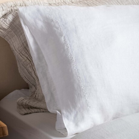 JUEGO DE SABANAS 2 PLAZAS LINO BLANCO PURE