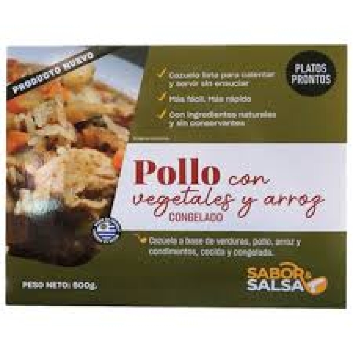 Pollo con vegetales y arroz 