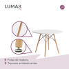 Mesa Eames Redonda 120cm Patas De Madera Calidad Premium Mesa Eames Redonda 120cm Patas De Madera Calidad Premium