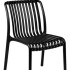 Silla Comedor ComboHome Vetro Isabelini Interior Exterior Negro 1