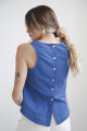 TOP LINO STRECH AZUL