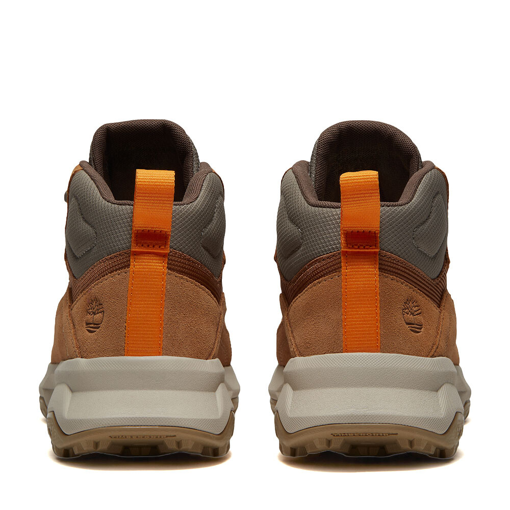 Mid Lace Up Sneaker Medium Brown Suede