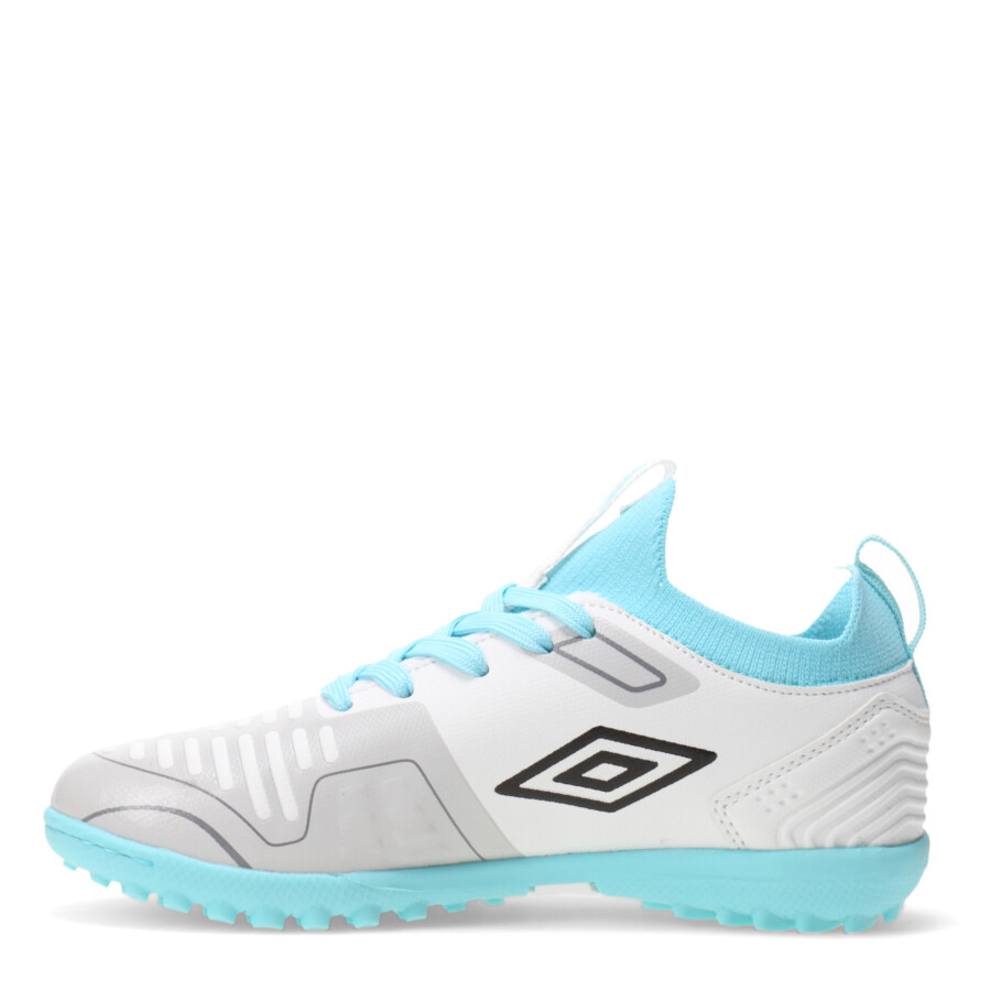 Championes de Niños Umbro Futbol 5 Flash HG Blanco - Celeste
