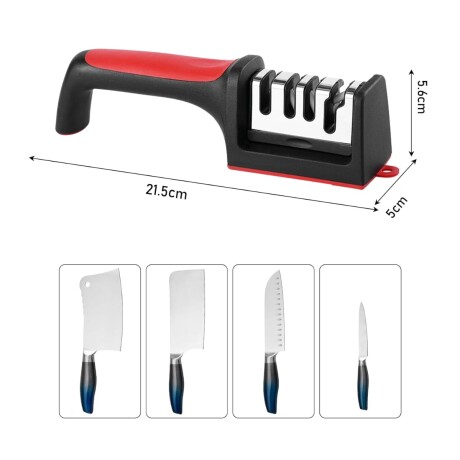 Afilador de cuchillo ergonómico de 3 etapas Afilador de cuchillo ergonómico de 3 etapas