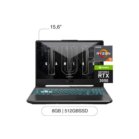 Notebook ASUS TUF A15 Gaming 15,6' FHD 512GB / 8GB R5 RTX3050 W11 Notebook ASUS TUF A15 Gaming 15,6' FHD 512GB / 8GB R5 RTX3050 W11