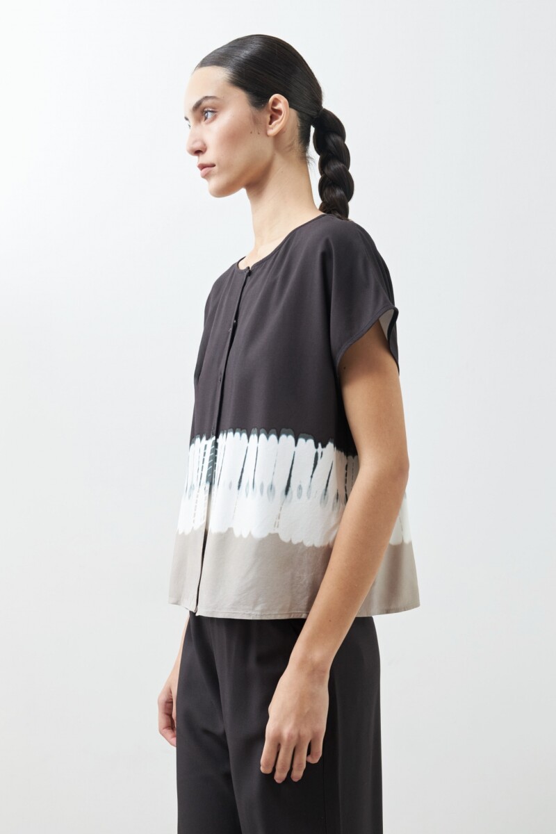 Blusa tie dye gris
