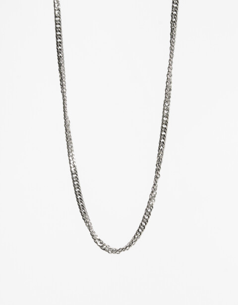 Collares Cortos Metal Collar De Acero Men´s Collection - Plateado