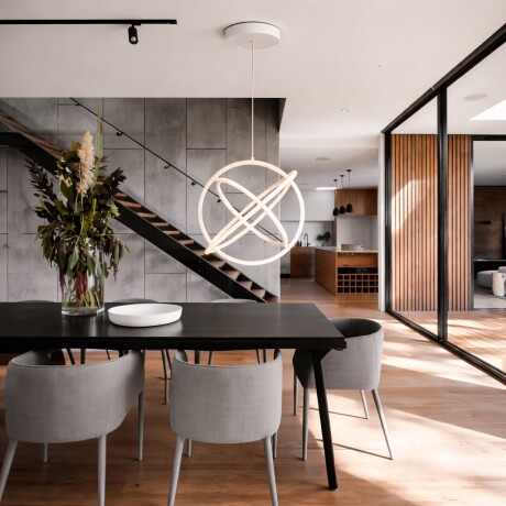 Colgante Led Diseño Átomo tres aros 80W Dimerizable Colgante Led Diseño Átomo tres aros 80W Dimerizable