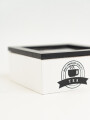 Caja Para Té Lyra, 4 Separaciones. Negro