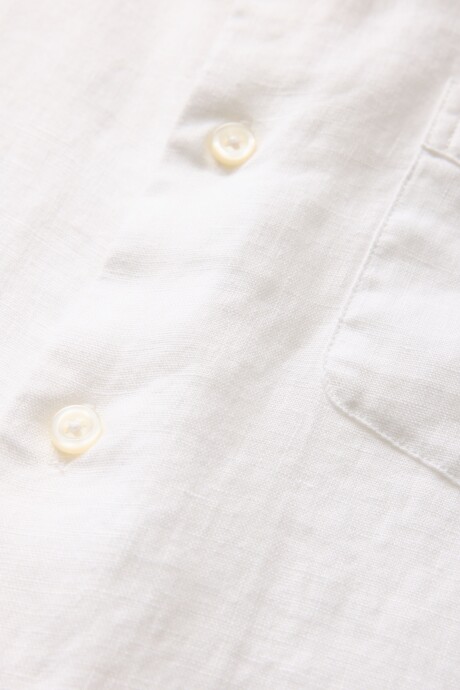Camisa De Lino Hombre Optic White V6