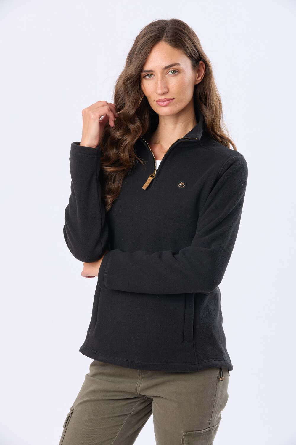 BUZO POLAR MEDIO CIERRE Negro