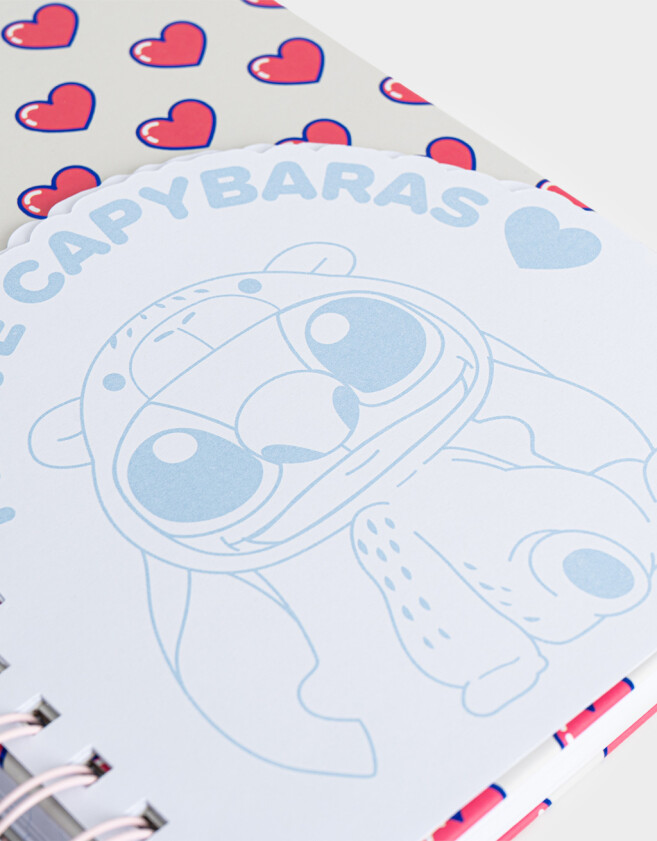 Anotadores Cuadernos y Memos Cuaderno A5 "stitch Capybara" - Combinacion Multicolor