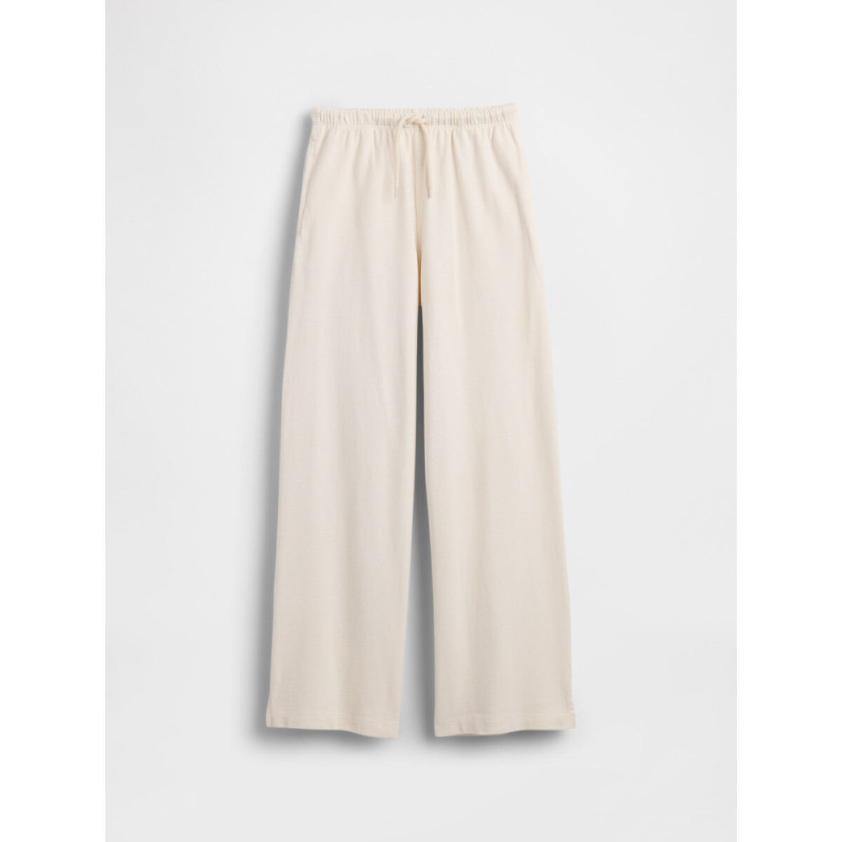 DRAWCORD WIDE LEG PANT - IVORY FROST 