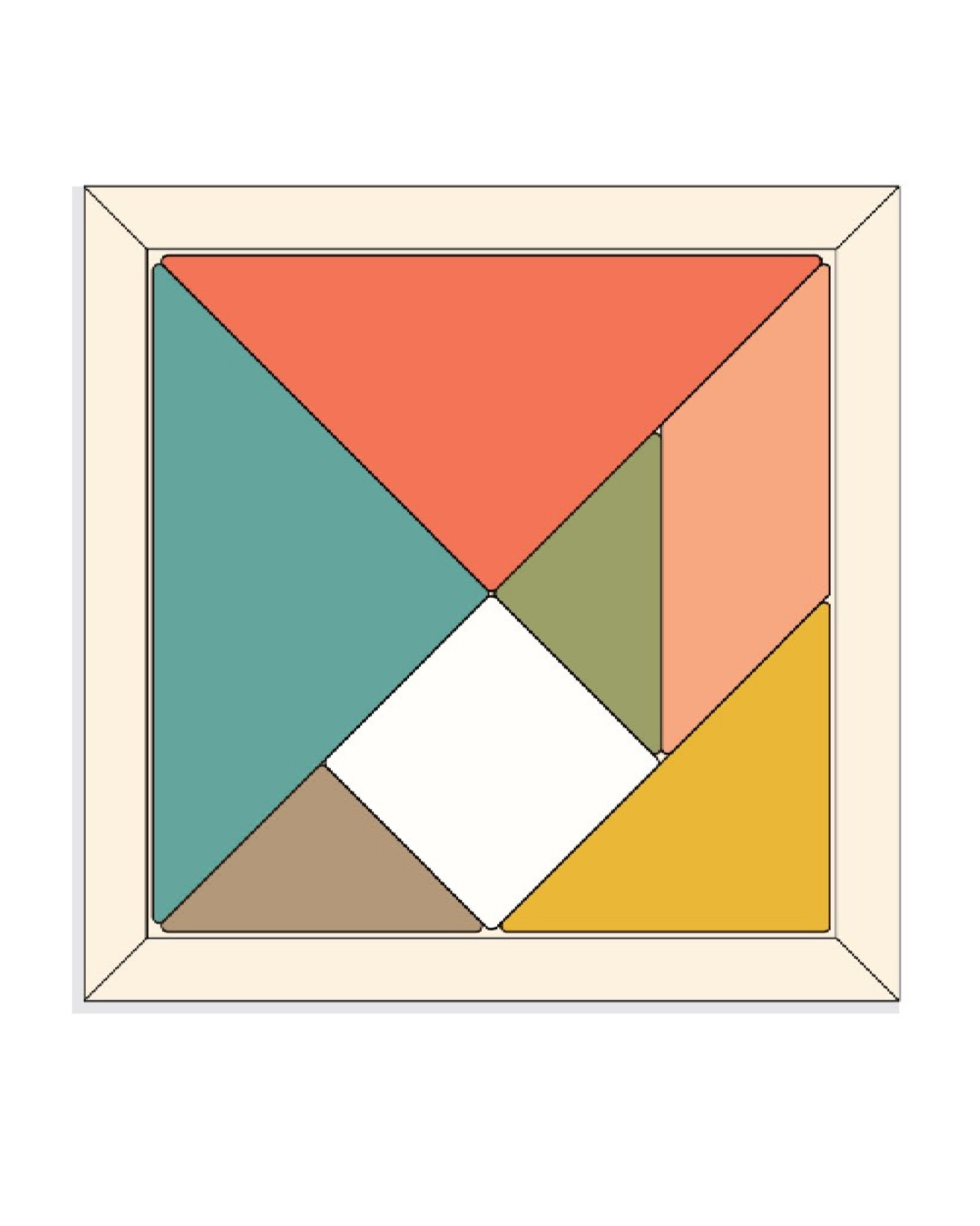 Puzzle tangram en madera Puzzle tangram en madera