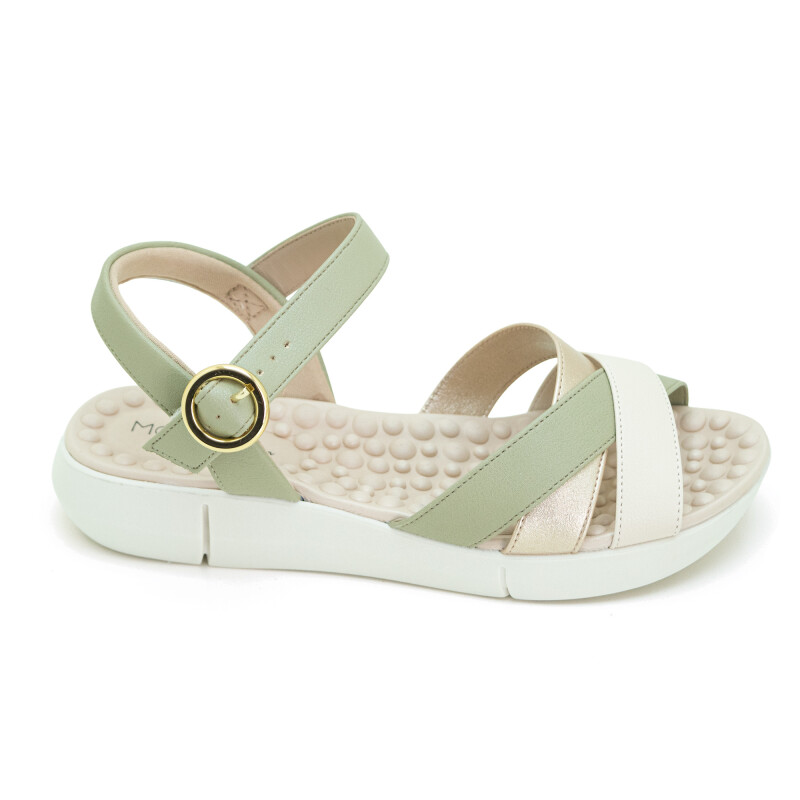 MODARE Sandalia Femenino Verde-crema