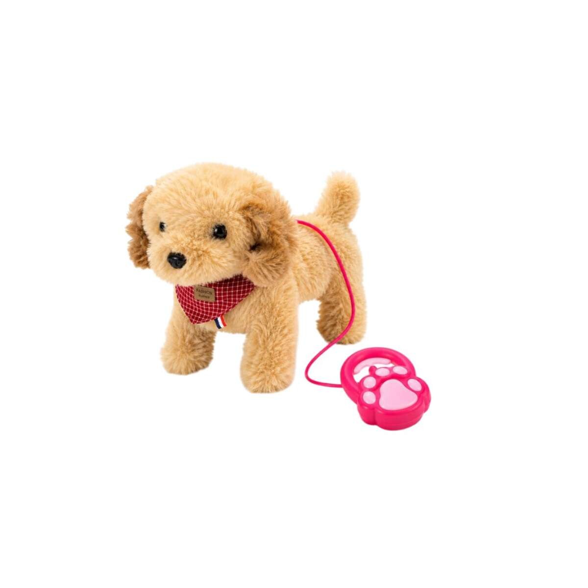 Perrito de juguete que camina con correa - Marron 