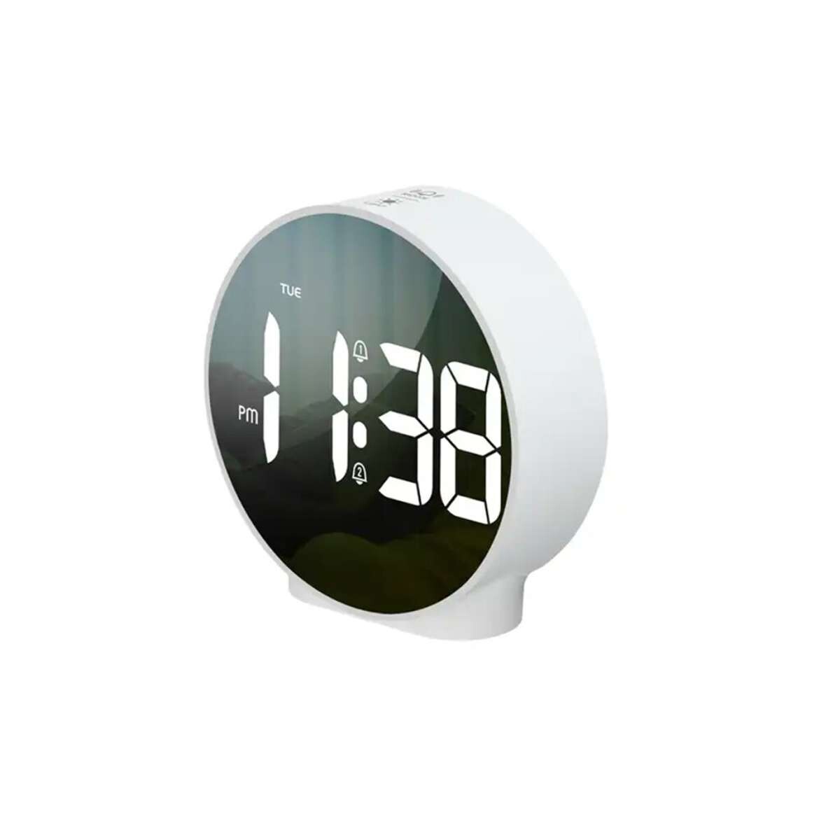 Reloj Digital Redondo - Blanco 