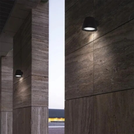 Luminaria de pared exterior Unidireccional Top Luminaria Exterior Unidireccional TOP Negro