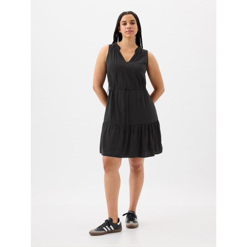 V-SL ZEN NK EWAIST DRESS BLACK 1