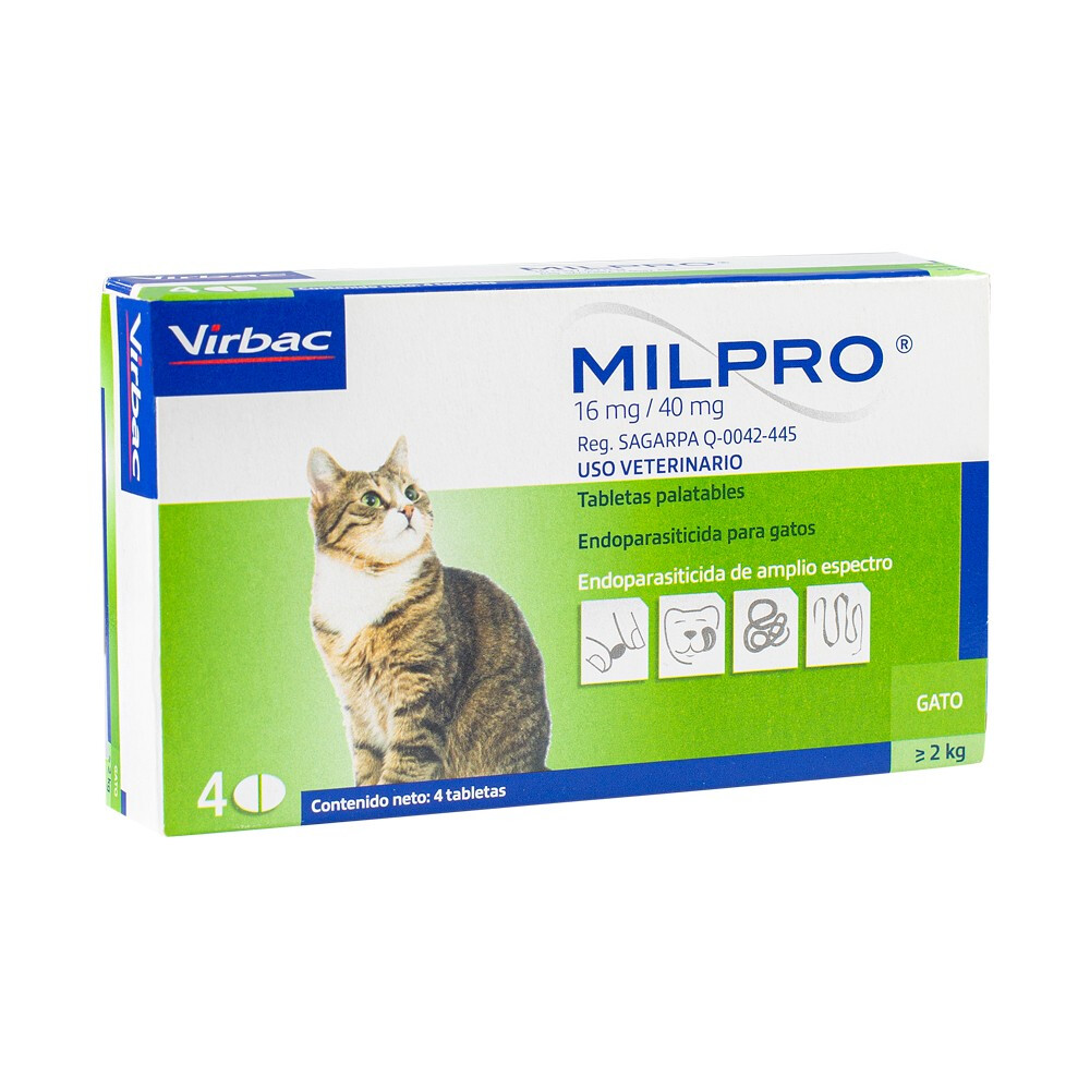 DESPARASITANTE MILPRO VIRBAC PARA GATOS DESPARASITANTE MILPRO VIRBAC PARA GATOS