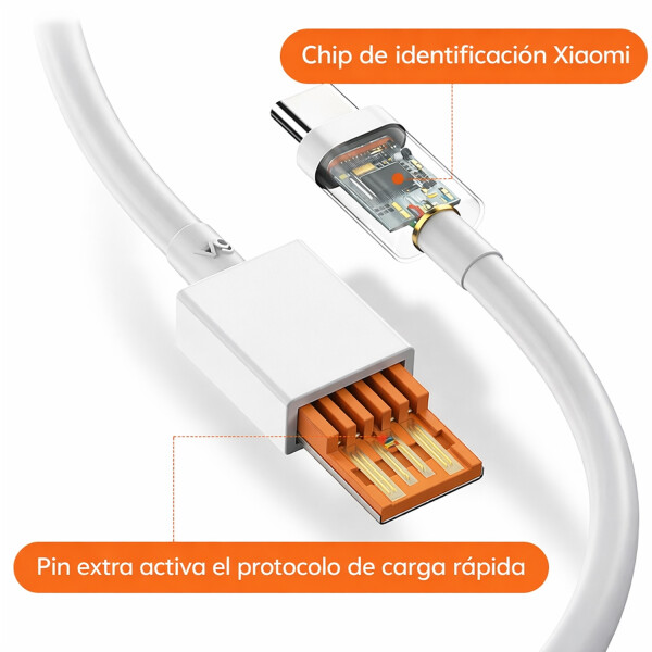 Cargador Xiaomi 120w + Cable Usb-c Hypercarga CARGADOR XIAOMI 120W