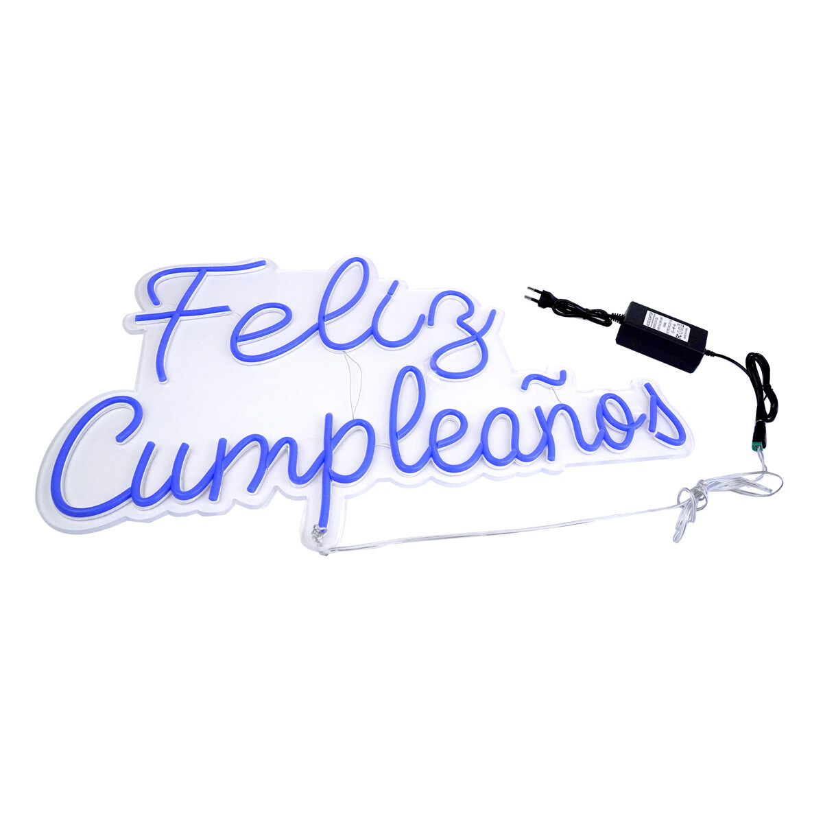 CARTEL NEON FELIZ CUMPLEAÑOS 60X40CM LETRAS 35352 Q10 